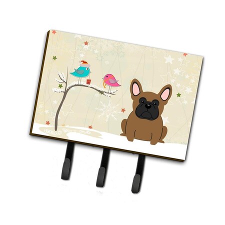 Jensendistributionservices Christmas Presents Between Friends French Bulldog Brown Leash or Key Holder MI1714976